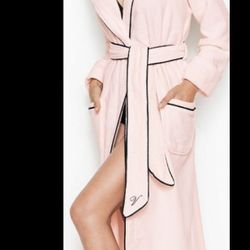 New Victoria Secret Hooded Terry Long Robe In 2 Colors Size M/L $75 Each 