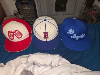 5 Men's Baseball Caps (size 8 & 7 7/8) Official Team Hats