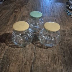Set Of 3 Italian Style Storage Jars