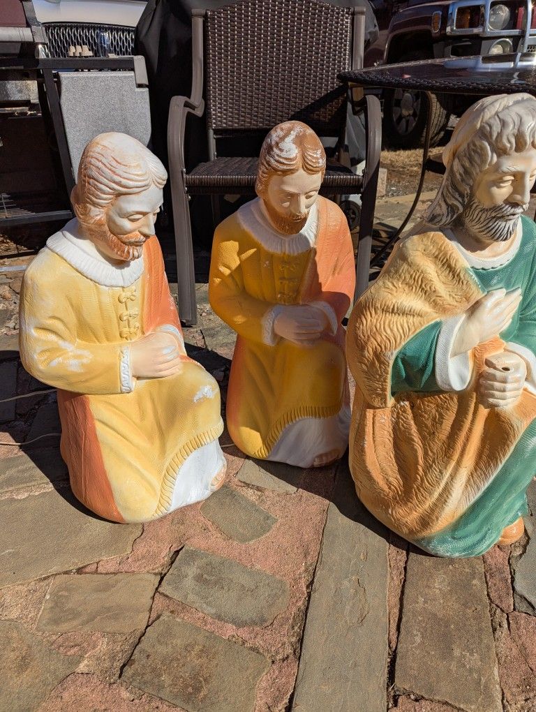 $30 Each Or 3 /$80 Vintage Light-Up Christmas Figure 
