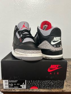 Jordan retro black cement 3s size 10