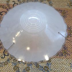 Vintage Glass Ceiling Lamp Shade Light Cover - 16" Across 