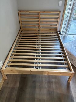 Pine Wood IKEA Bed Frame (Full)