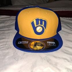 New Era 59/50 "Milwaukee Brewers" Fitted Hat Size 7 7/8