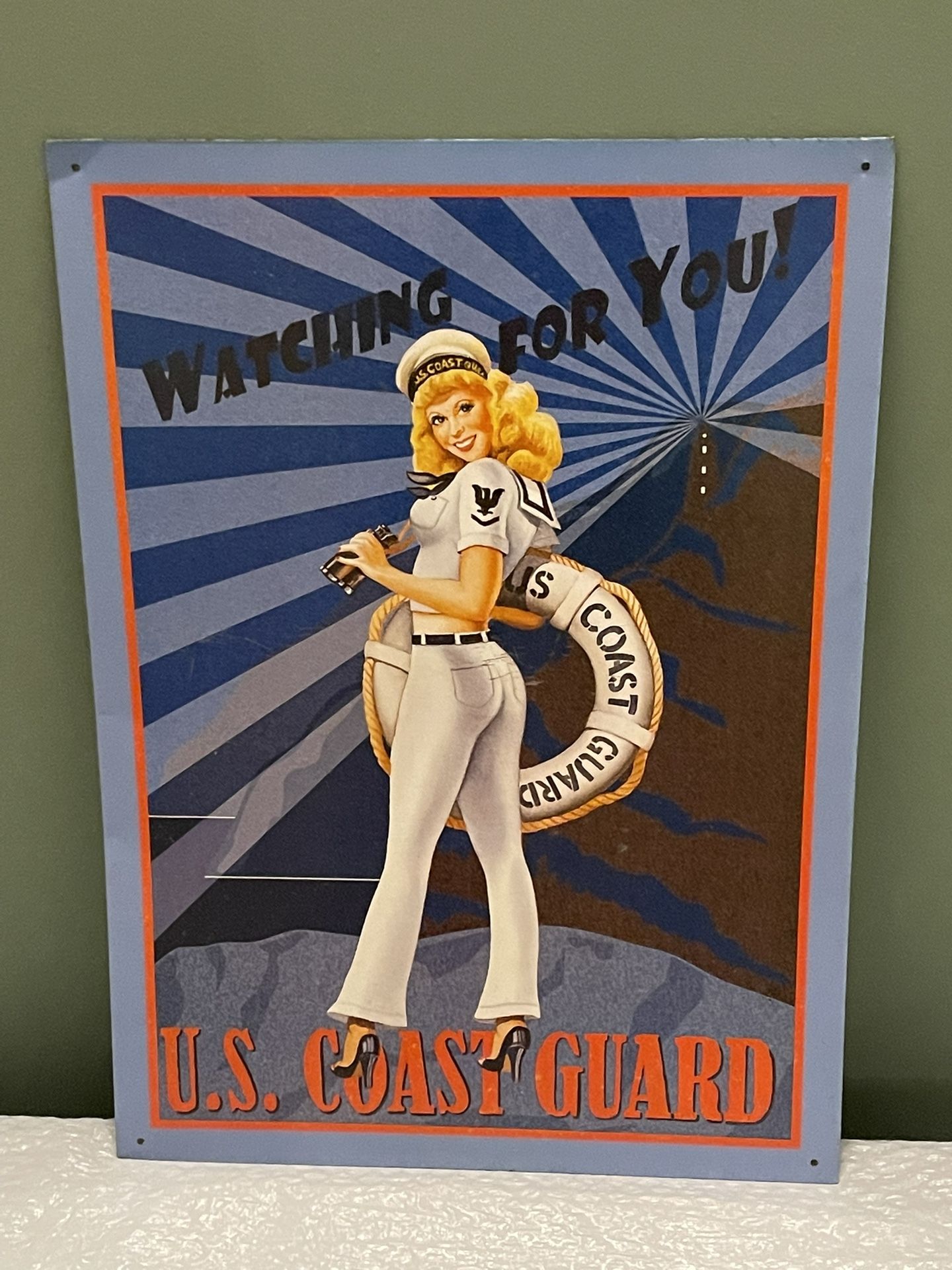 Vintage Metal WALL ART - US COAST GUARD Advertisement - posted price is firm.