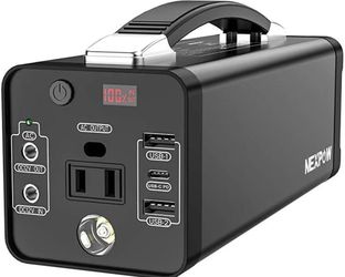 Portable Power Station 48000mAh Solar Generator Lithium Polymer Battery Emergency Backup Portable Power Source with 110V120WPeak 150W AC Inverter Outl