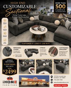 HIGH END UPHOLSTERY SECTIONAL