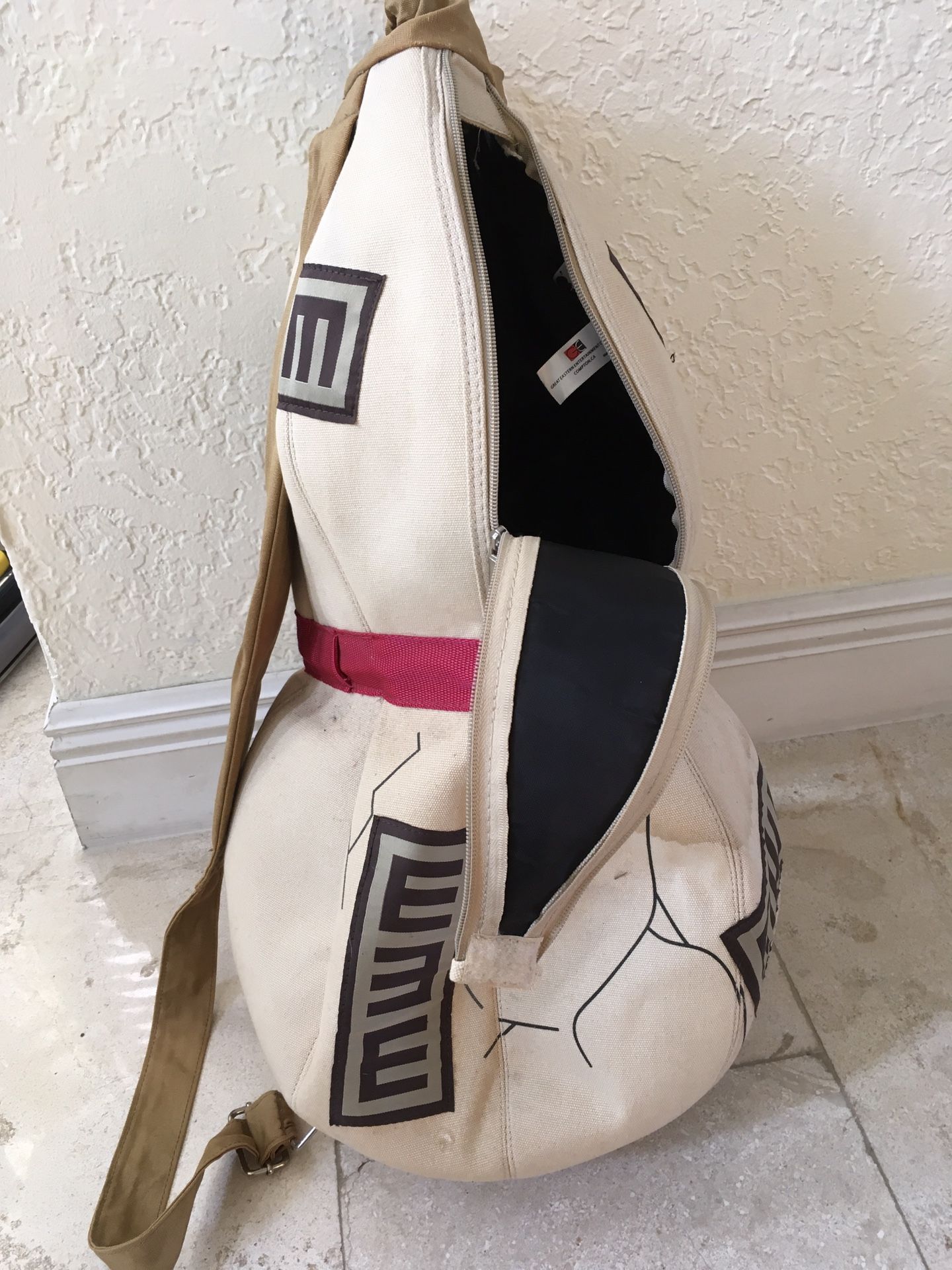 Vintage 2002 Naruto Gaara Gourd Sand Bag Halloween Costume Bag