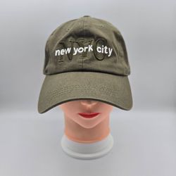 Danelley NYC New York City Olive Green Cotton Adjustable StrapbackHat