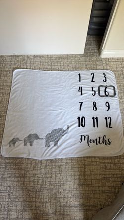 Baby month milestone blanket