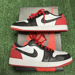 Jordan 1 Low Black Toe 1s size 9.5 VNDS