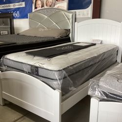 New Twin Bed With Mattres Ready To Delivery 🚚 