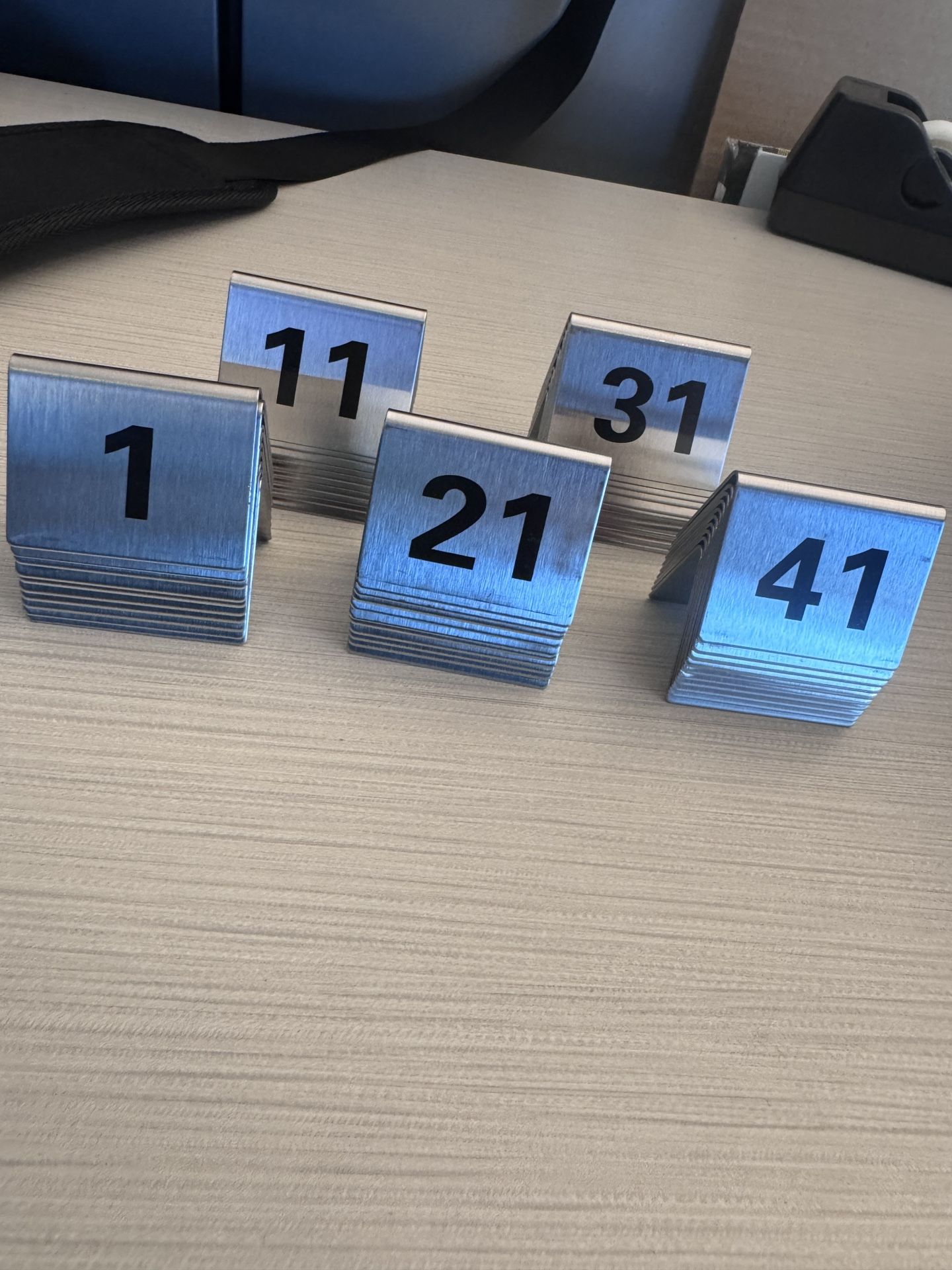 Table Numbers Metal 1-50
