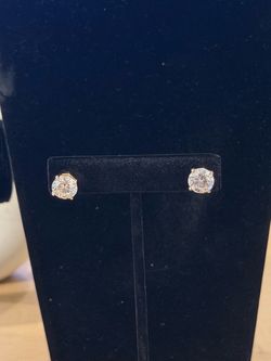 5-6 CTW Round Lab Grown Diamond Stud Earrings 14K Yellow Gold Screw Back 2.5ct 3ct