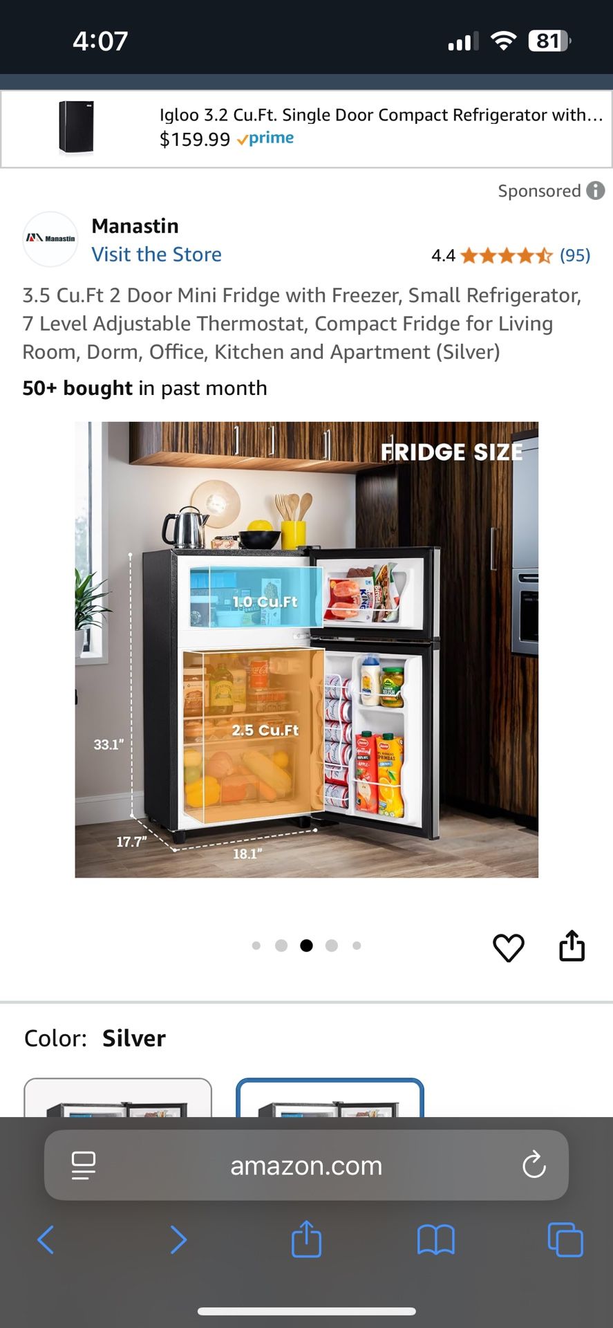 Mini Fridge Big Brand New