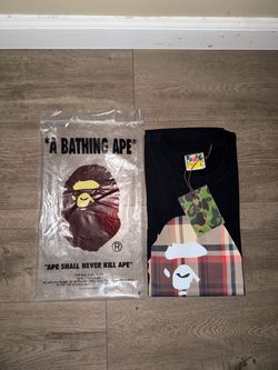 A Bathing Ape BAPE Black Graphic T-Shirt Size L