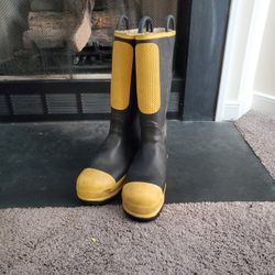 Airboss Firefighter Boots Size 12.5 12 Rubber Fire 