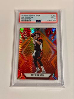 2020 Panini Phoenix Joe Burrow Fire Burst RC PSA 9
