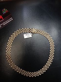14kt yellow gold 18in panther necklace