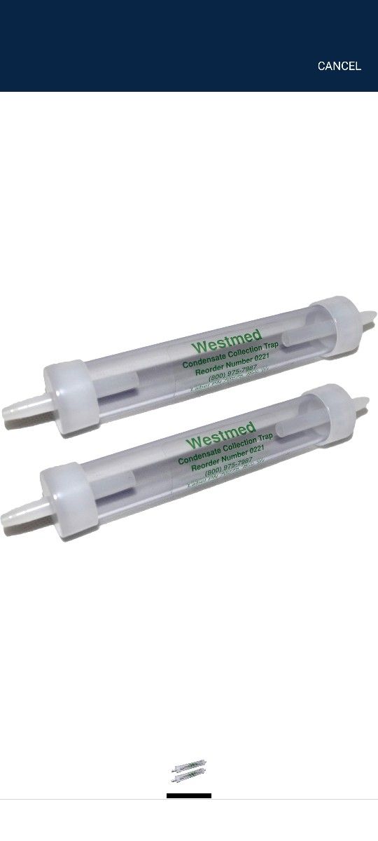 27-Pack Westmed #0221 Disposable Oxygen in-Line Water Traps for Condensation Collection in O2 Tubing