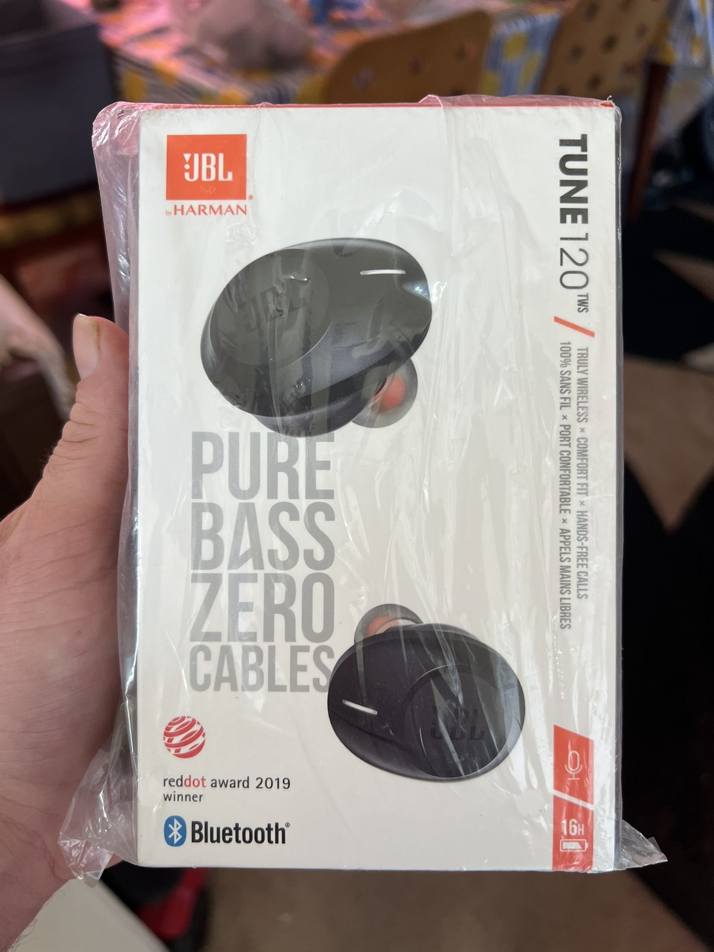Brand New JBL Tune120 Black True Wireless Pure Base Bluetooth In Ear Headphone 120tws black