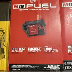 Milwaukee M18 FUEL 18-Volt Lithium-Ion Brushless Cordless 2 Gal. Electric Compact Quiet Compressor (Tool-Only)