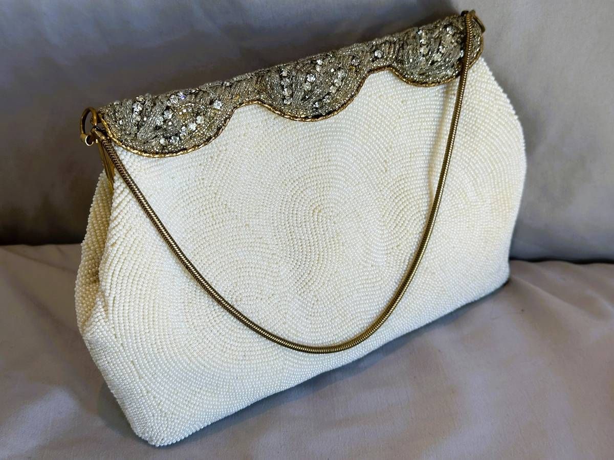 Vintage Evening Clutch Bag By Josef, Hand Beaded in France