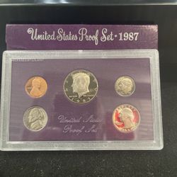 1987 S Gem Proof US Mint Set In OGP With COA