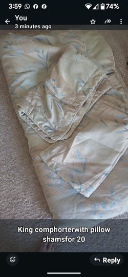 King Size Comphertor  With Pillow Shams