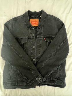 Levi's Black Denim Trucker Jacket Large