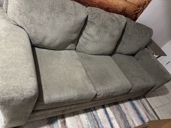 Gray Fabric 3-Seat Sofa
