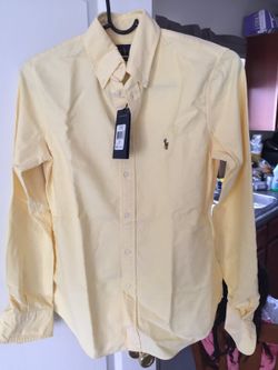 Ralph Lauren boys Classic yellow Oxford Dress Shirt Size S