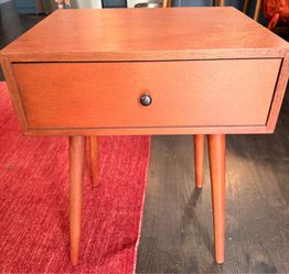 Mid Century Modern Nightstand Walnut