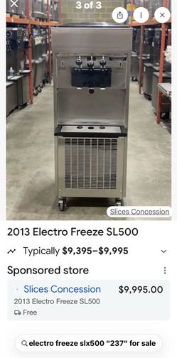 electro freeze slx500 237