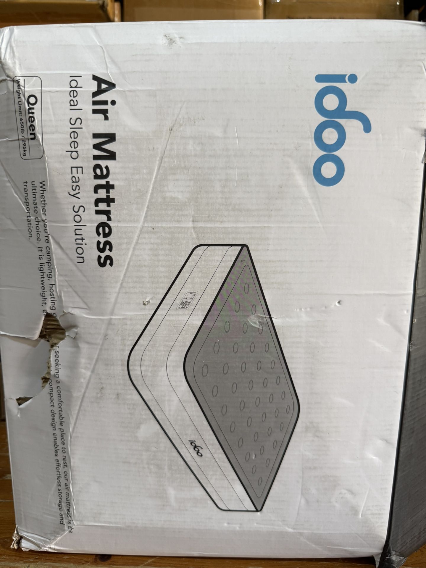 Queen Air Mattress with Built in Pump, 18 Raised Comfort Blow up Mattress,