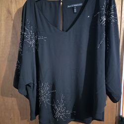 Black Sparkle Kimono Top