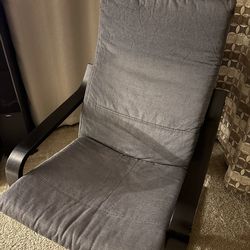 IKEA Poang chair smoke cover black arms