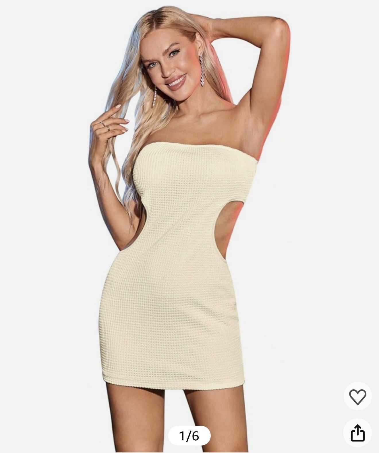 Uptown Tube Off Shoulder Mini Dress In Khaki NWT Size Medium
