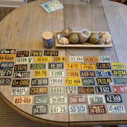 1953 Cereal License Plates. Complete Set