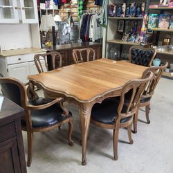 Dining set. Includes table and six chairs