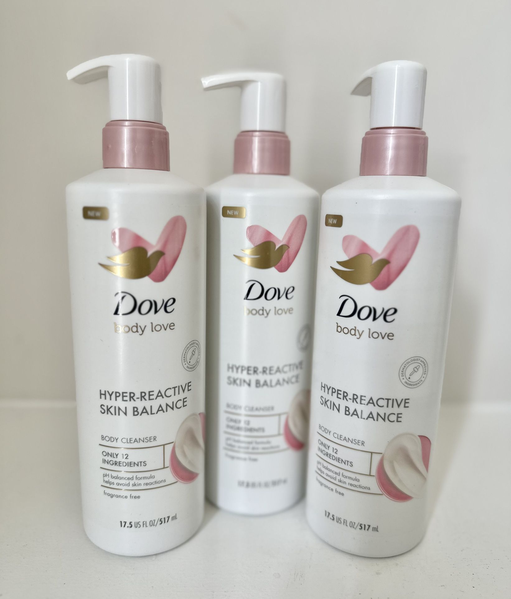 Brand NEW Dove Body Cleanser 17.5oz (sold as set)