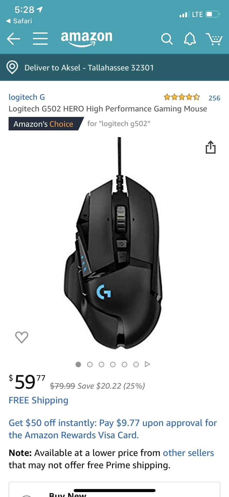 Logitech g503 gaming mouse
