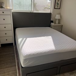 Queen Bedframe with Storage and Nectar Mattress