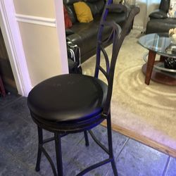 Four Metal High Swivel Chairs For  Kitchen Or Bar Stools
