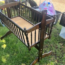 vintage baby cradle