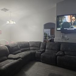 Gray Family Sized Couch