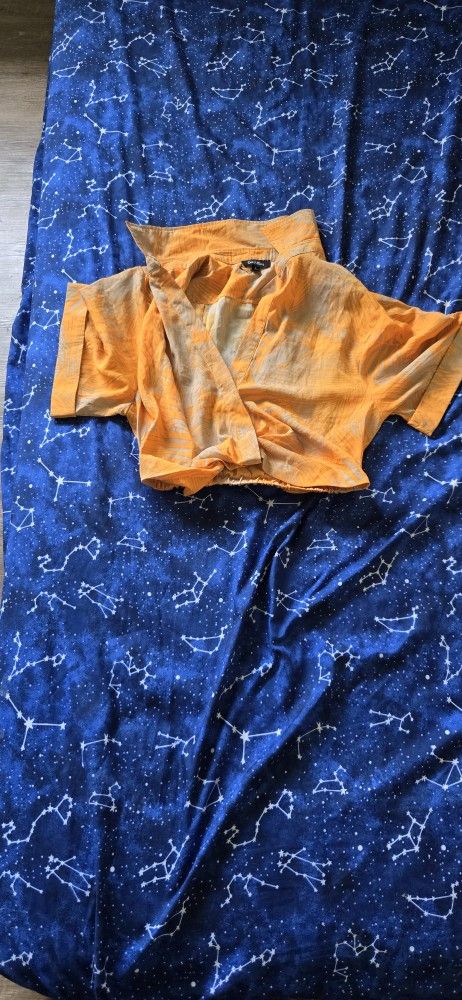 Small Orange&gray Top