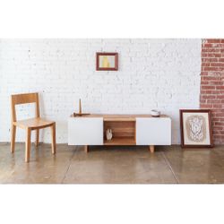 Mash Studios LAXseries Console Table/ White & Wood With Drawers 