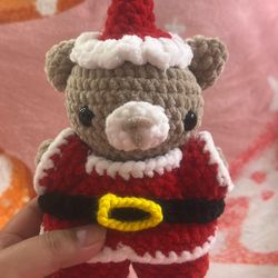 Crocheted Handmade Santa Bear