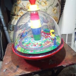 Kids toy top  sounding train from Germany $30 vintage